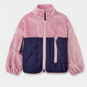 UGG MARLENE FITTED QUILTED JACKET, PINK/PURPLE